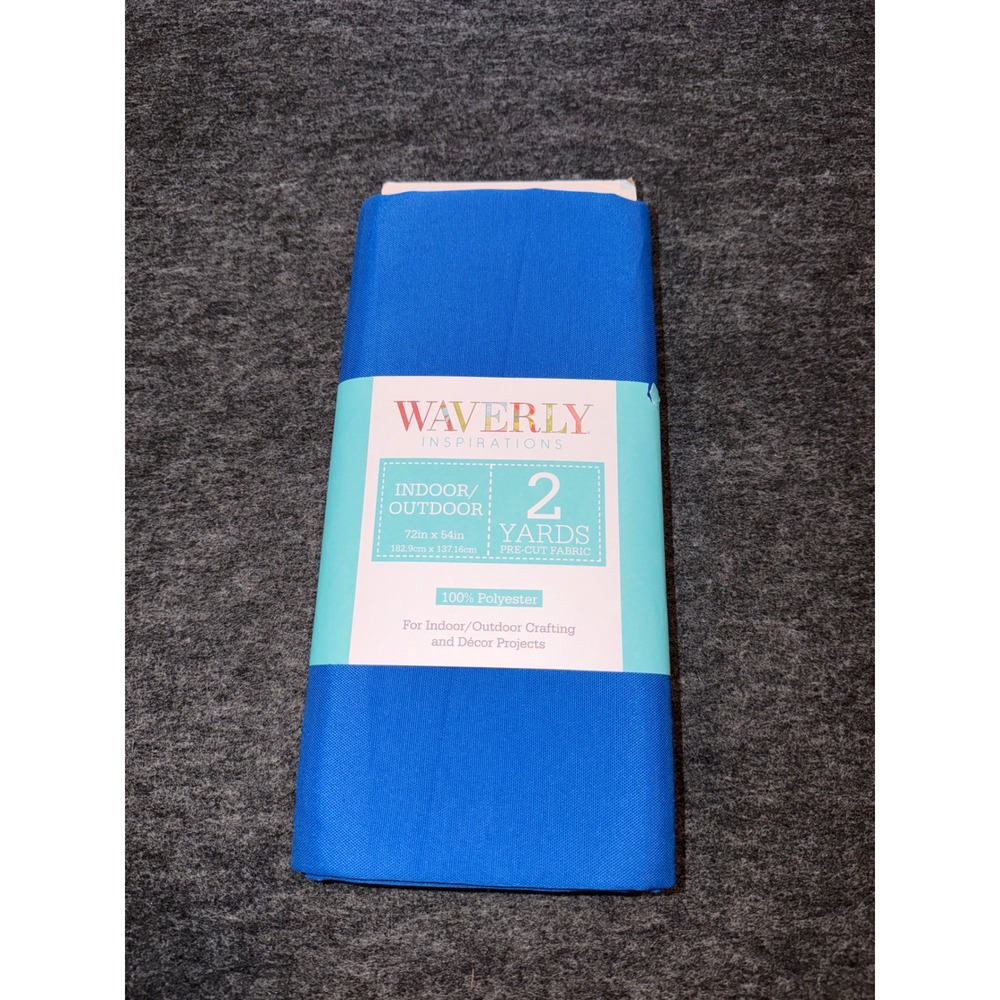 Waverly Inspirations Outdoor Fabric 2 Yards True Blue New 100% Polyester Solid